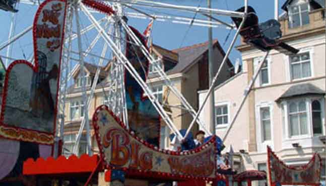 Big wheel hire, you can see for miles on the ferris wheel.